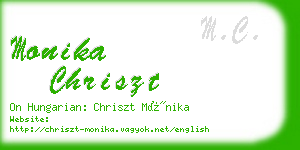 monika chriszt business card